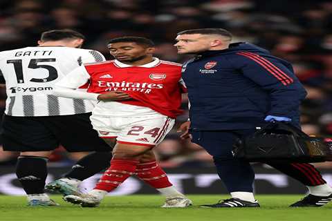 Arsenal star Reiss Nelson breaks his silence with three word message after suffering injury against ..