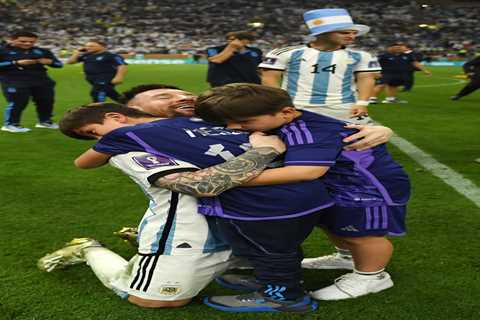 Lionel Messi raises World Cup for Argentina and tearfully hugs his sons after victory in greatest..