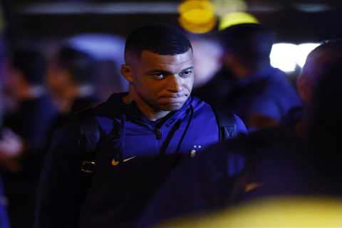 Kylian Mbappe dejected as France squad arrive back in Paris after World Cup final heartbreak..