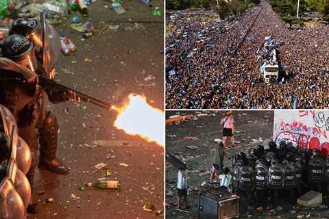 Argentina’s World Cup celebrations descend into chaos as Lionel Messi and heroes fly over Buenos..