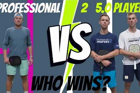 Can 2 5.0 Pickleball players take down a top 10 ranked Professional singles player in a 2 on 1 game?