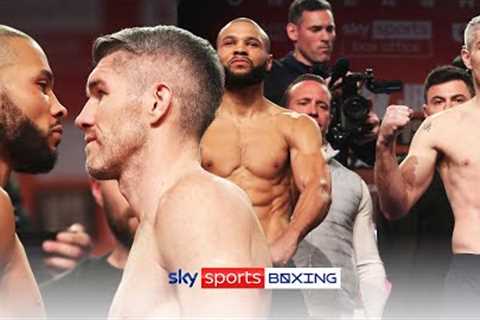 INTENSE MINUTE FACE-OFF! 🔥🔥  Chris Eubank Jr vs Liam Smith Manchester weigh-in!