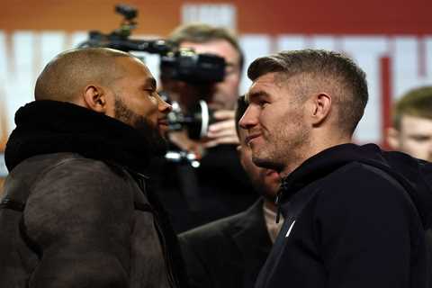 Chris Eubank Jr wears Man Utd shirt to Liam Smith weigh-in and tips scales in rainbow armband after ..