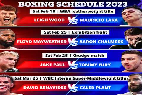 Boxing schedule 2023: Results, upcoming fights and dates – including Jake Paul vs Tommy Fury &..