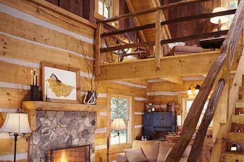 Find a Cozy Winter Cabin Near a Snowy Mountain Or Lake