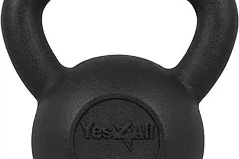 Yes4All Solid Cast Iron Kettlebell Weights Set - Great for Full Body Workout and Strength Training..