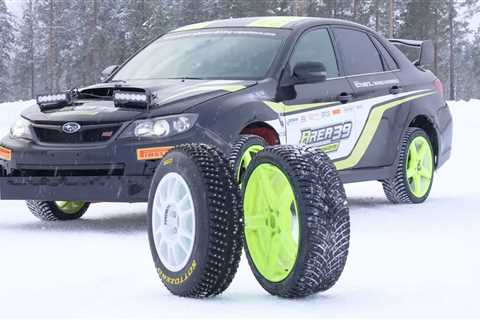 Studded Tire Comparo Shows Unbelievable Ice Grip With WRC Rally Tires