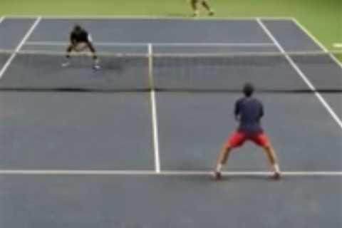 Watch incredible moment tennis star kills a BAT with serve leaving everyone else on court stunned