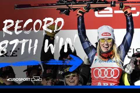 Mikaela Shiffrin Records 87th World Cup Win In Åre | FIS Alpine Ski World Cup Highlights | Eurosport