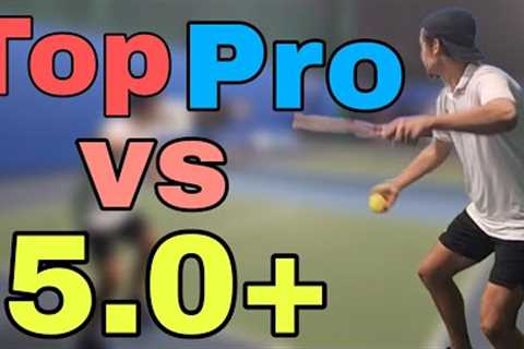 Top Pros vs 5.5+ Pickleball Men's Doubles Rec Game