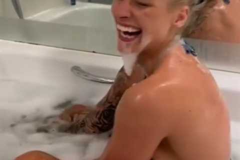 Ebanie Bridges shares bath video on Instagram as she teases ‘weight cut shenanigans’ on OnlyFans