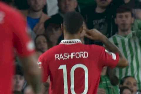 Marcus Rashford rattles Real Betis fans who pepper him with abuse after Man Utd rocket