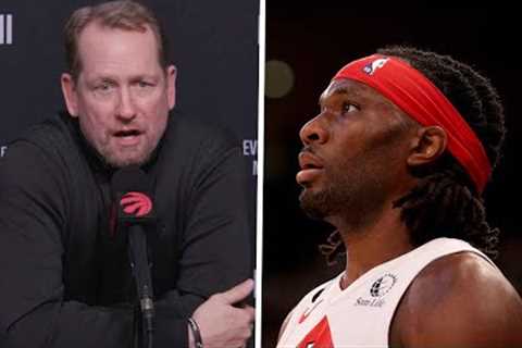 Nick Nurse on Precious Achiuwa''s DNP, Christian Koloko''s minutes vs. Thunder