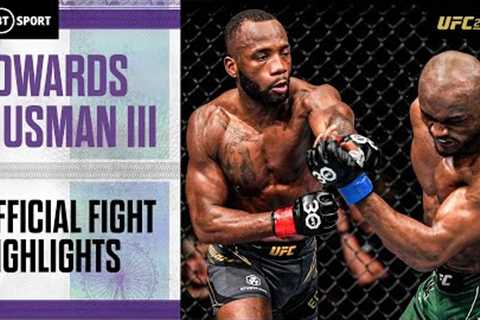 A real-life Rocky story! Leon Edwards v Kamaru Usman 3  #UFC286 Official UFC Fight Highlights