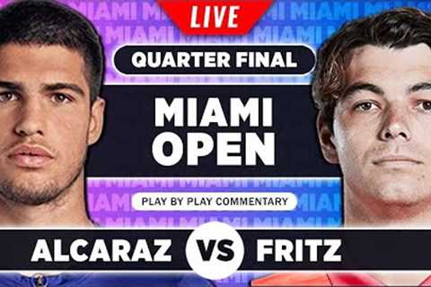 ALCARAZ vs FRITZ | Miami Open 2023 Quarter Final | Live Tennis Play-by-Play Stream