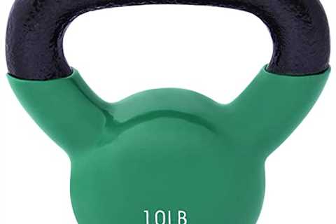 JFIT Kettlebell Weights Vinyl Coated Iron, 10 LB by JFIT