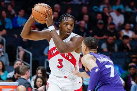 Raptors’ Anunoby exits game against Hornets with ‘minor’ ankle injury