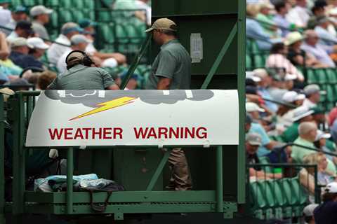 Huge thunder storm threatens to cause chaos at Masters with fears tournament could be extended to..