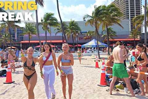 Spring Break 2023 VIRTUAL WALK 4K Fort Lauderdale Beach, FL 🏖️