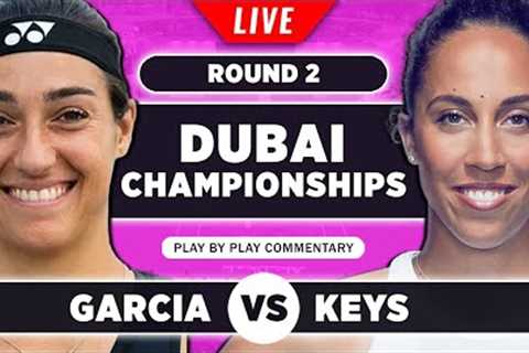 GARCIA vs KEYS | Dubai Championships 2023 | Live Tennis Play-by-Play Stream