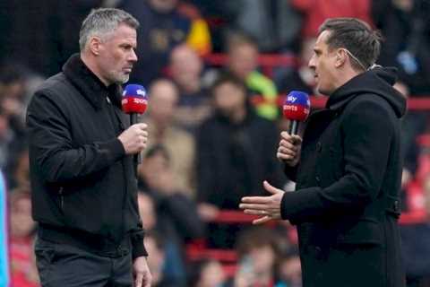 Neville ‘insight’ on why Ten Hag isn’t playing Man Utd star provokes Carragher ‘masseur’ jibe