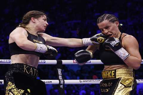 Chantelle Cameron looks unrecognisable as she celebrates stunning win over Katie Taylor at 3Arena..