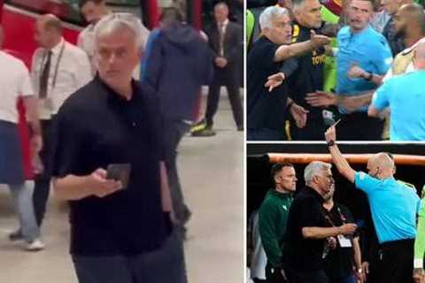 VIDEO: Angry Mourinho Insults Referee Anthony Taylor in Parking Lot Drama After Loss to Sevilla