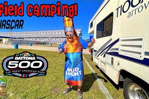 Camping Infield of Daytona 500 ~ Nascar Speedweeks Underway in Daytona Beach, Florida