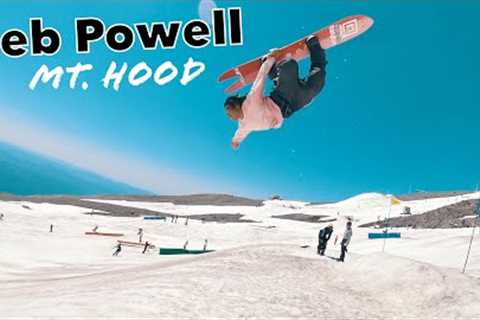 Zeb Powell Snowboarding at Mount Hood On A 203cm Board!