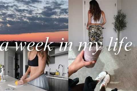 my last week living alone | full workout routine, recording podcasts, bts of content, fave snacks