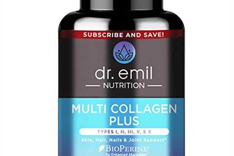 Dr. Emil Nutrition Multi Collagen Plus Pills (Type I, II, III, V, X) for Anti-Aging, Hair, Skin,..