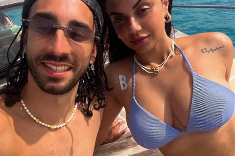 Chelsea star Marc Cucurella’s glamorous partner Claudia stuns in bikini as they enjoy Ibiza holiday