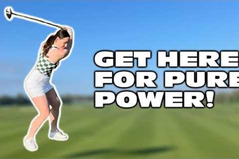 SECURE YOUR DRIVER BACKSWING LIKE A TOUR PRO TO GET HERE IN THE DOWNSWING! PURE POWER!!