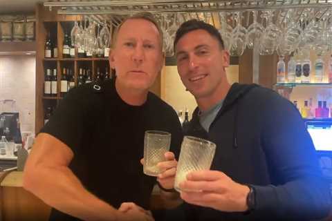 Fans in stitches as Arsenal icon Parlour and Scott Brown neck Peroni and Limoncello cocktails then..