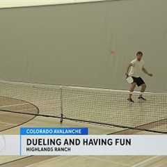 Colorado Avalanche players hit the pickleball court for some team building