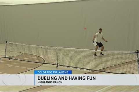 Colorado Avalanche players hit the pickleball court for some team building