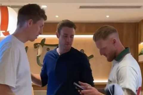 Footage emerges of England heroes in McDonald’s as Ben Stokes and Stuart Broad celebrate end of the ..