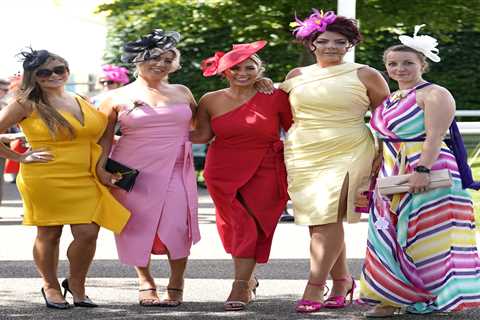 Goodwood Ladies’ Day kicks off in style with thigh-flashing dresses and show-stopping hats