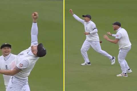 Ben Stokes DROPS catch during celebration in huge Ashes moment