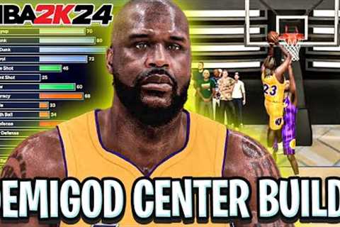 THE MOST OVERPOWERED CENTER BUILD IN NBA 2K24 is UNSTOPPABLE… DEMIGOD BEST INSIDE CENTER BUILD!