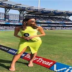 Ex-Miss Australia Erin Holland Rocks Skin-Tight Dress After Landing Top Presenter Job for Cricket..