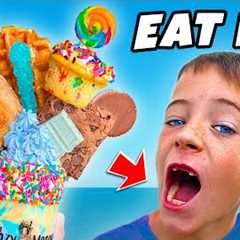 Kids eat GIANT DESSERTS on Myrtle Beach adventure!