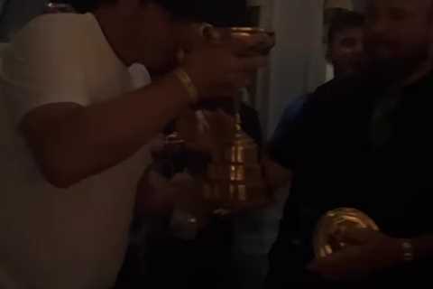 Team US Ryder Cup Wag parties with European champions on dance floor as celebrations go on into the ..