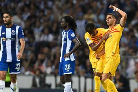 10-man Barcelona continue 100% record in Champions League with hard-fought victory over Porto