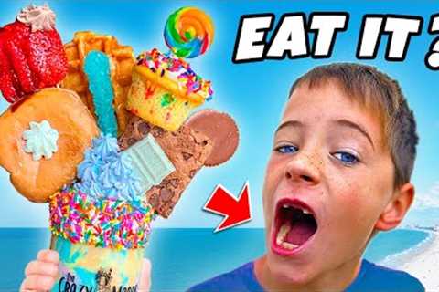 Kids eat GIANT DESSERTS on Myrtle Beach adventure!