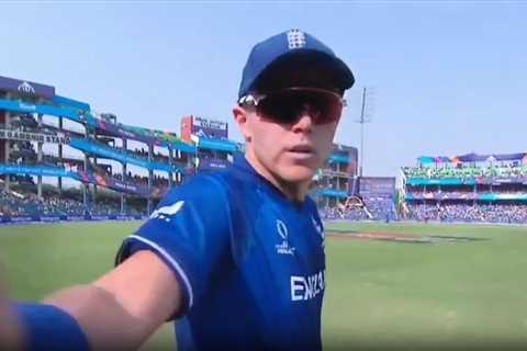 England cricket star Sam Curran shoves cameraman away during Afghanistan World Cup clash