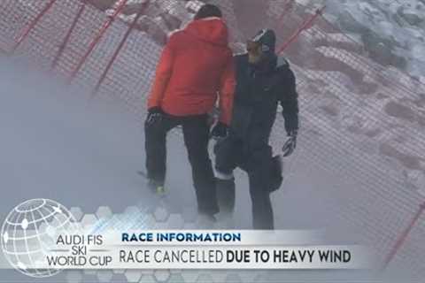 Ski Alpin Men''s Giant Slalom shortened windy 1.run Sölden(AUT) Highlights - Race Cancelled