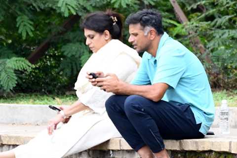 Rahul Dravid and his wife Vijeta spotted watching their son play in Cooch Behar U-16 Trophy