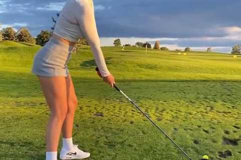 Paige Spiranac Stuns Fans with Tee-Shot in Tight Top and Mini Skirt