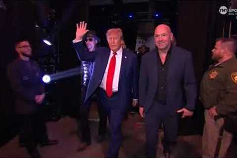 DONALD TRUMP ARRIVES AT UFC 296! 👀